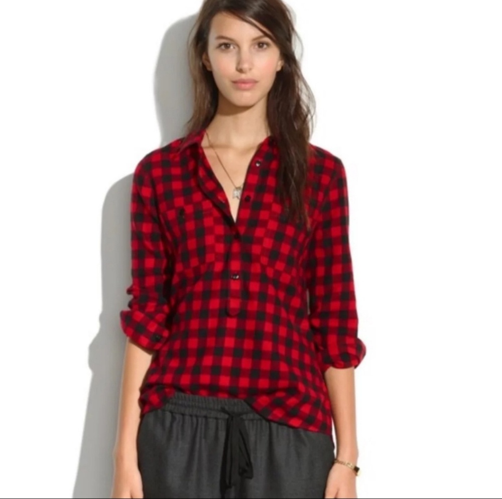 Madewell Ex Boyfriend Plaid Shirt S